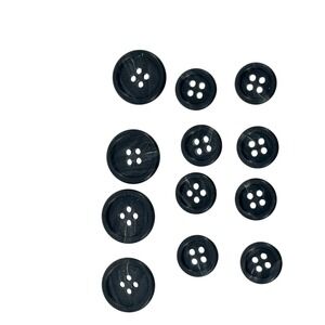 Perry Ellis Replacement Buttons Unisex OS Black 4 Large 8 Small